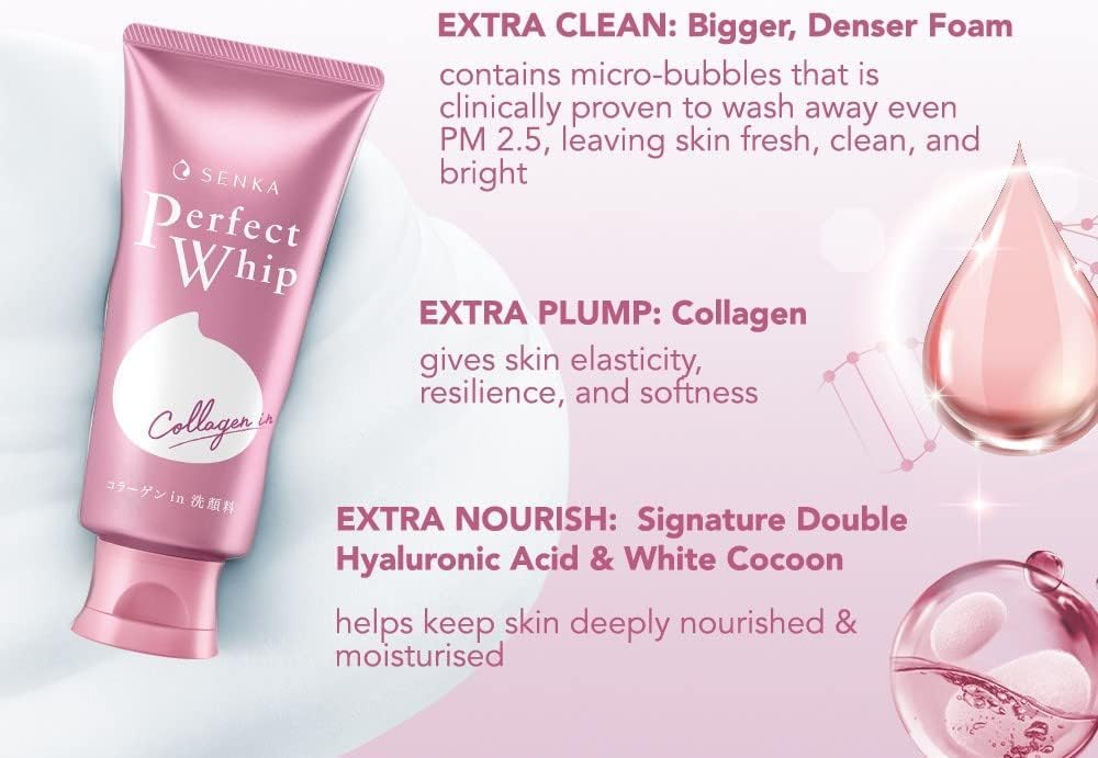 Senka Perfect Whip Collagen In A Beauty Face Foam 120g