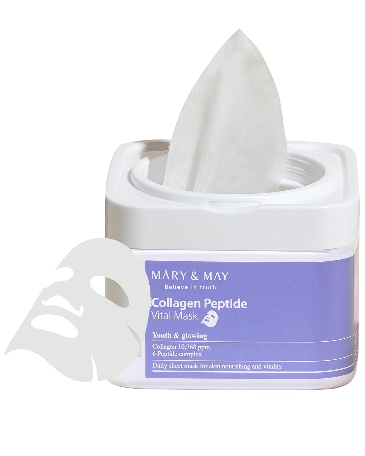 Mary&May Cica Collagen Peptide Vital Mask Pack 30 Sheets