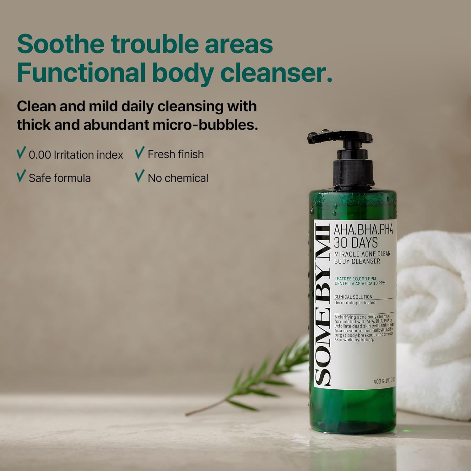 SOME BY MI AHA BHA PHA 30 Days Miracle Acne Clear Body Cleanser 400g