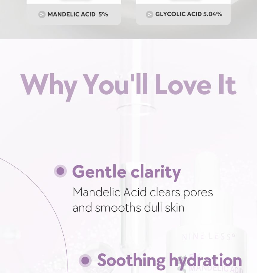 NINELESS - Molecule-Clear 5% Mandelic Acid Serum 30ml