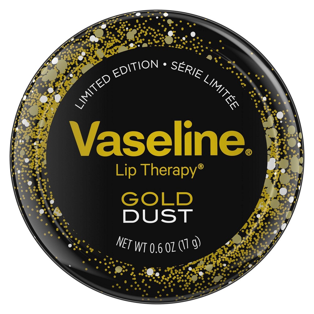 [Clearance] Vaseline Lip Therapy Gold Dust Limited Edition - Balm Lip Shimmer Gloss Dry Lips Moisturizer 0.6 Oz