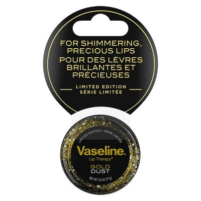 [Clearance] Vaseline Lip Therapy Gold Dust Limited Edition - Balm Lip Shimmer Gloss Dry Lips Moisturizer 0.6 Oz
