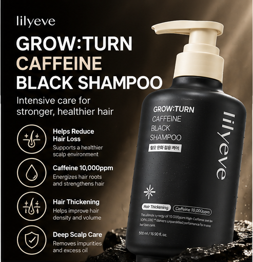 LILYEVE GROW Caffeine Black Shampoo 500ml