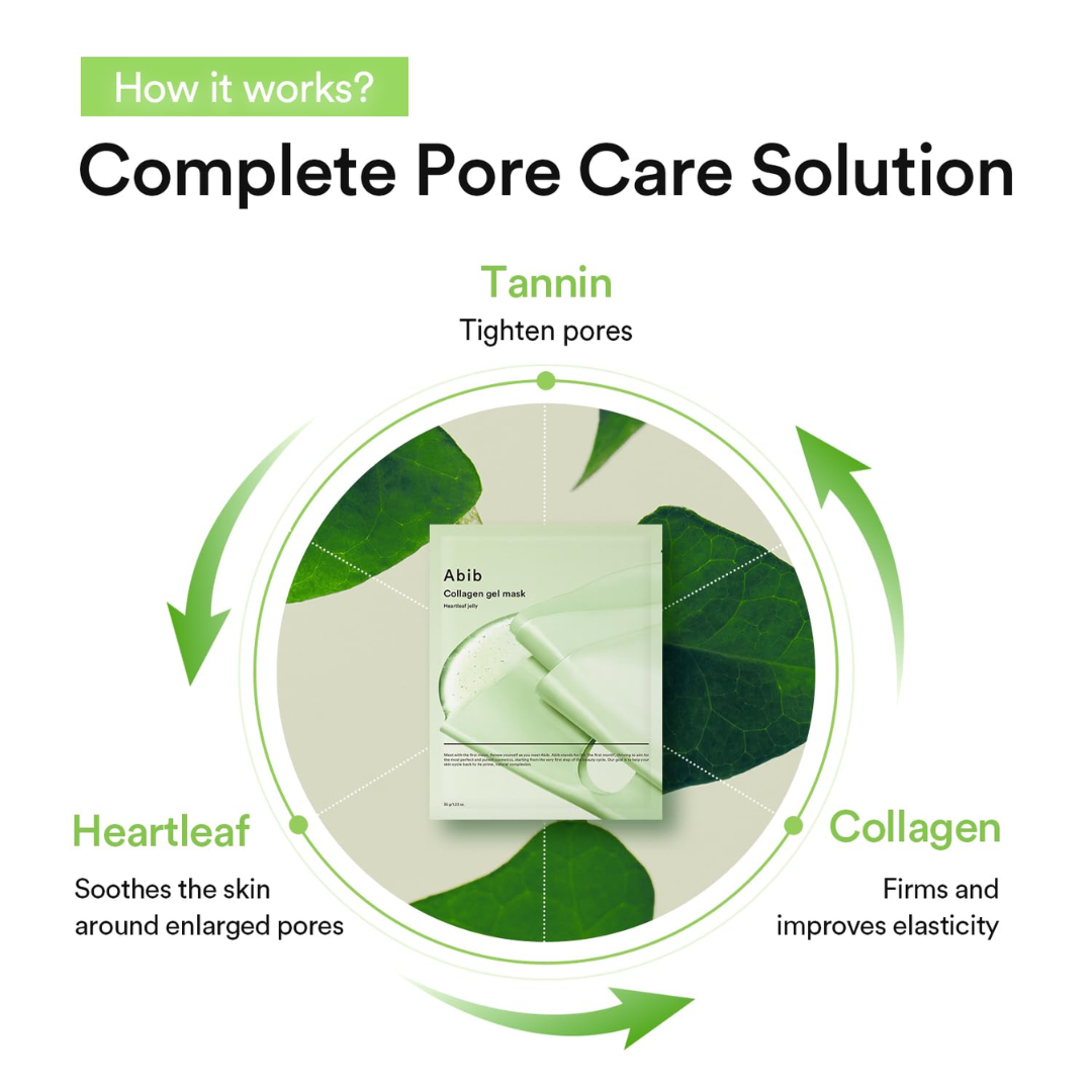 Abib Collagen Gel Mask Heartleaf Jelly 4 Sheets