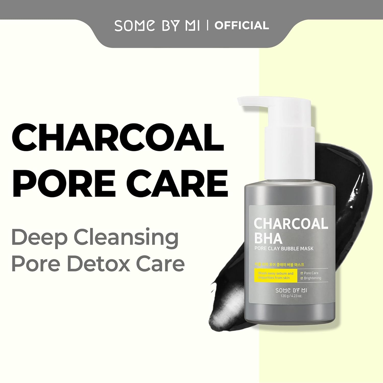 SOME BY MI Charcoal BHA Pore Clay Bubble Mask 120g
