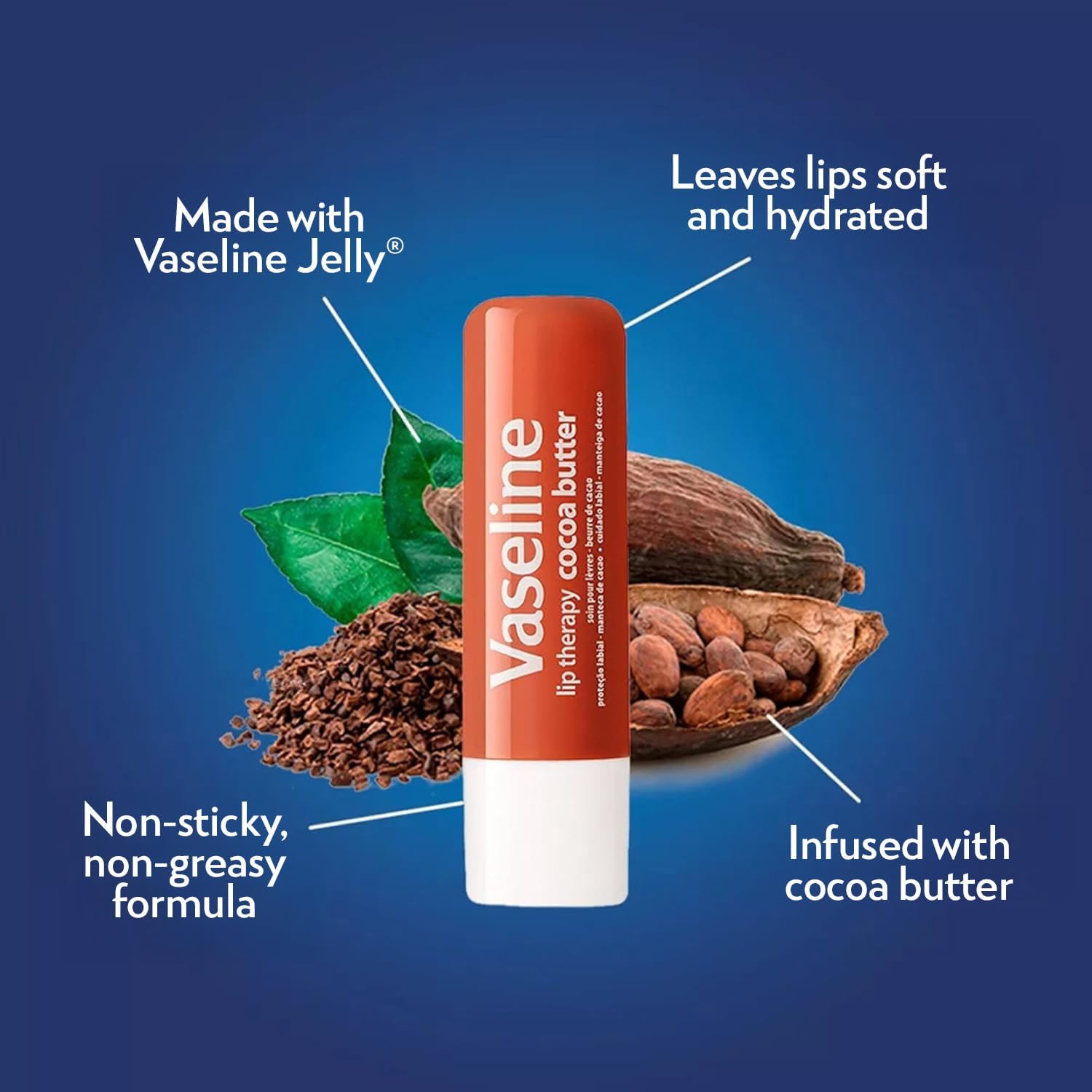 Vaseline Cocoa Butter Lip Balm 4.8g