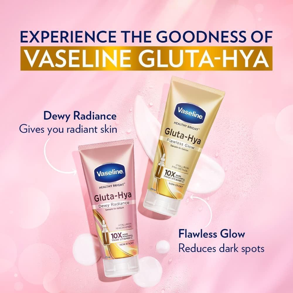 Vaseline Healthy Bright Gluta-Hya Serum Burst Lotion Dewy Radiance 330ml