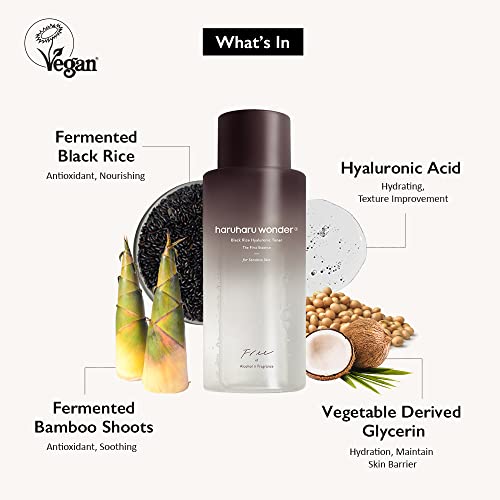 Haruharu Black Rice Hyaluronic Toner Free of Alcohol for Sensitive Skin 300ml