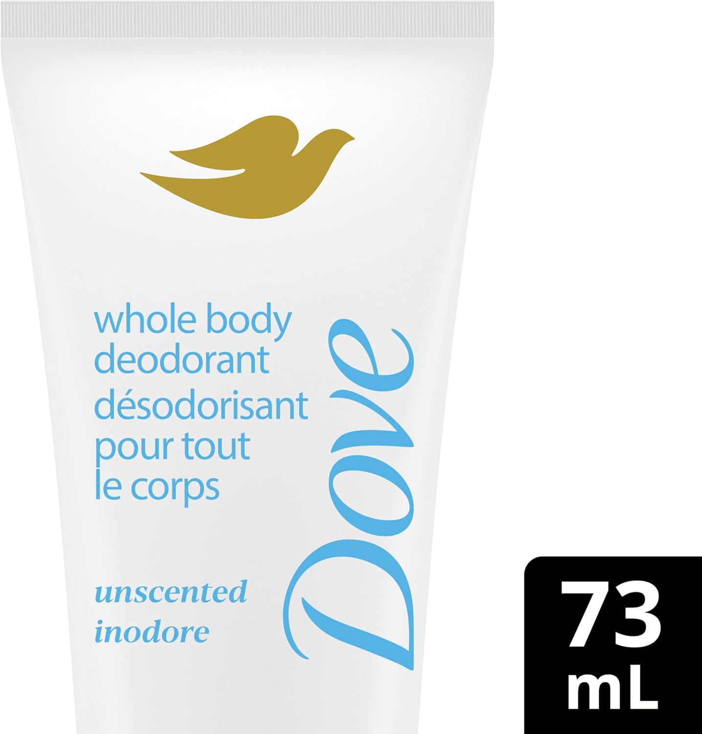 Dove Whole Body Deodorant pH Balancing Cream, Aluminum Free, All Day Odour Control, Unscented, 73 mL