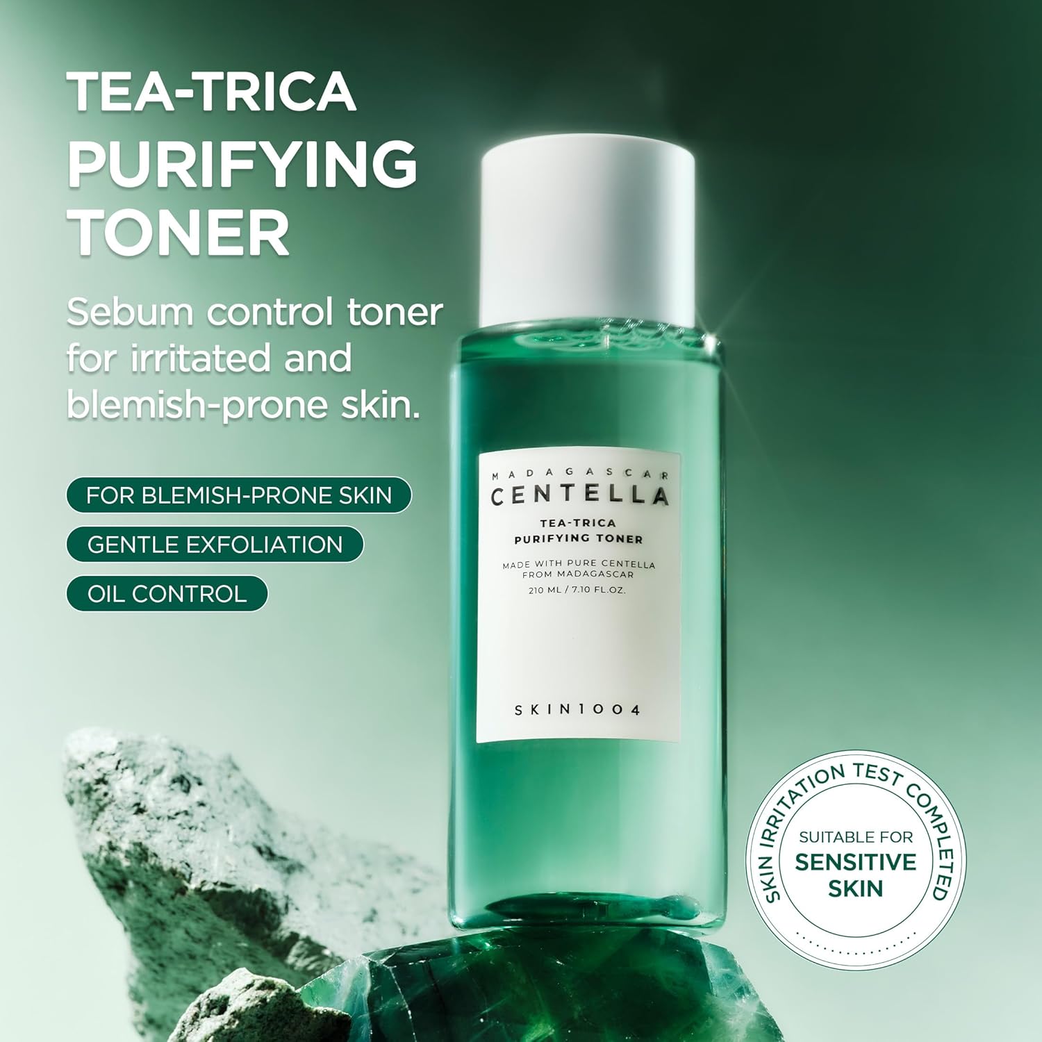 SKIN1004 Tea-Trica Purifying Toner 210ml, Soothing Hydration, Acne Care