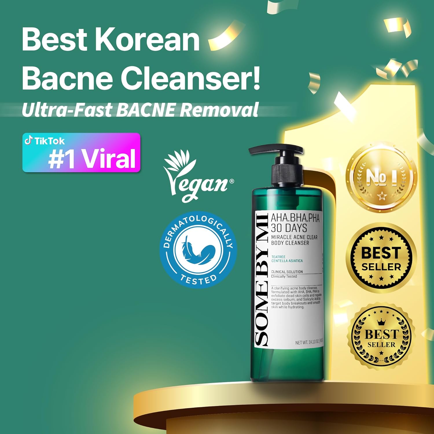 Second Chance SOME BY MI AHA BHA PHA 30 Days Miracle Acne Clear Body Cleanser 400g