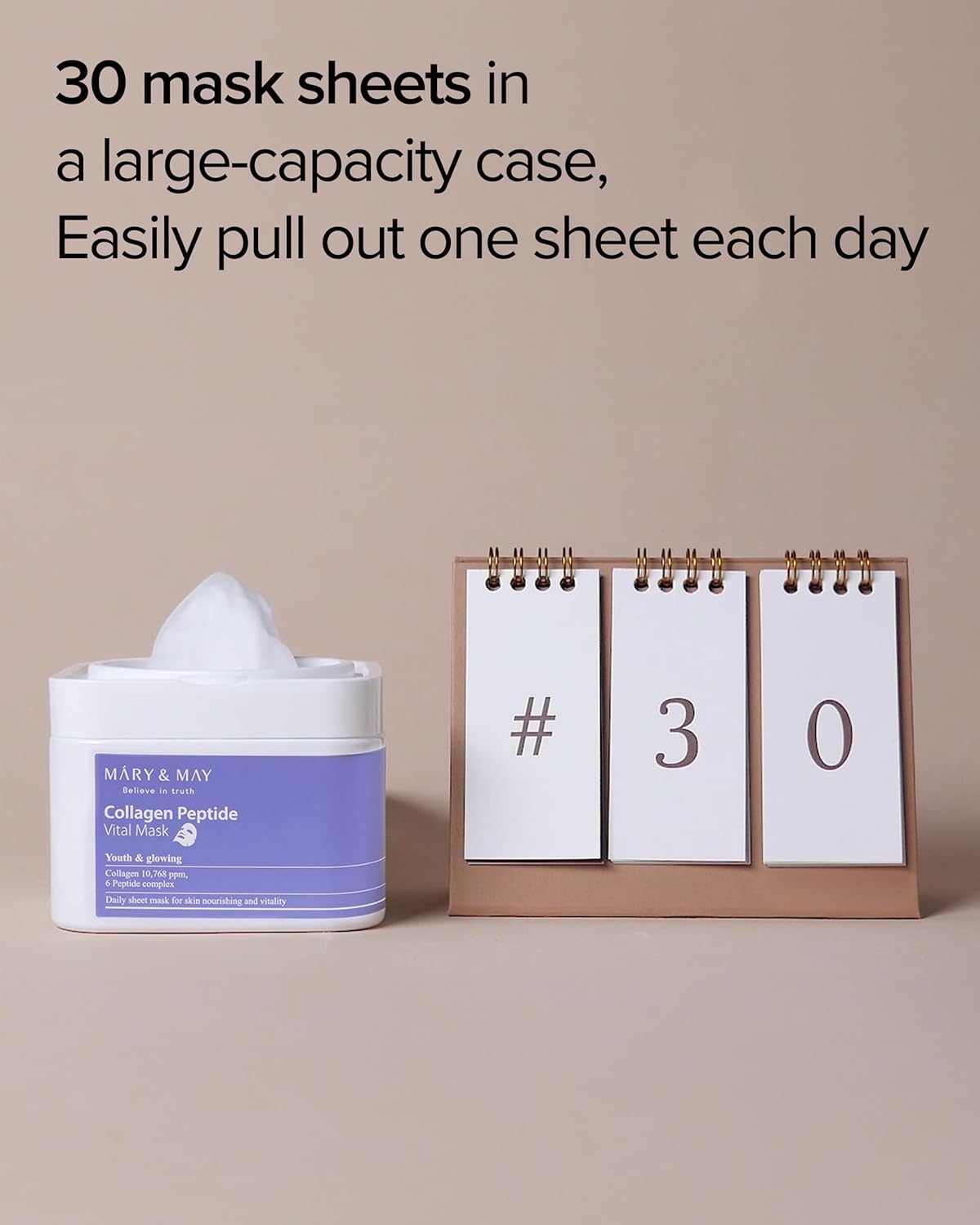 Mary&May Cica Collagen Peptide Vital Mask Pack 30 Sheets