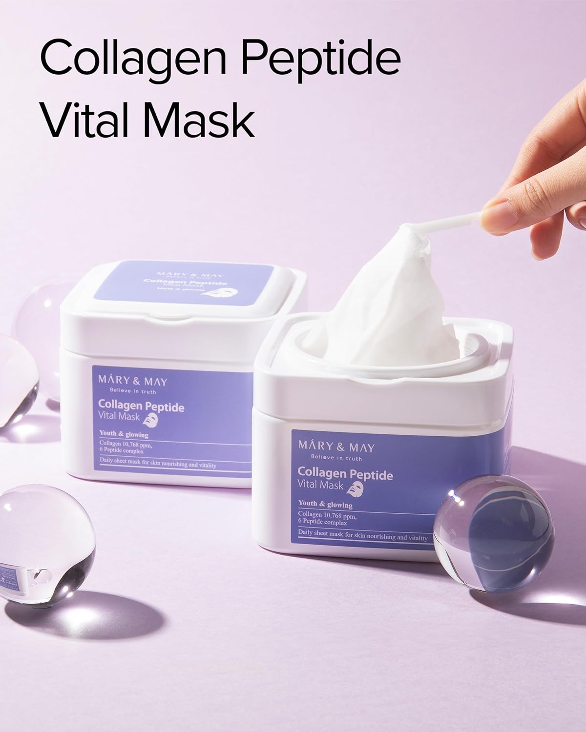 Mary&May Cica Collagen Peptide Vital Mask Pack 30 Sheets