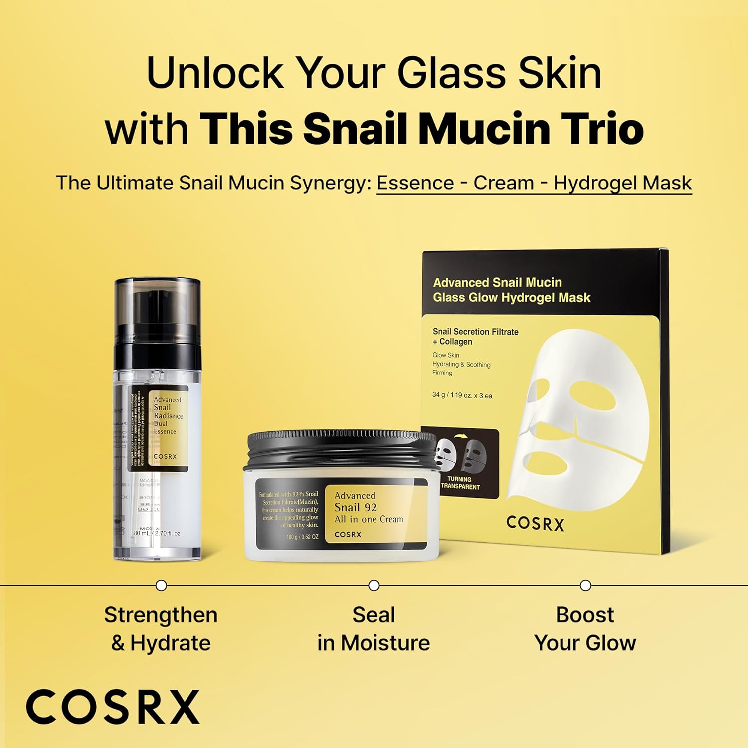 [Clearance] Advanced Snail Radiance Dual Essence by Cosrx for Unisex - 2.7 oz Essence