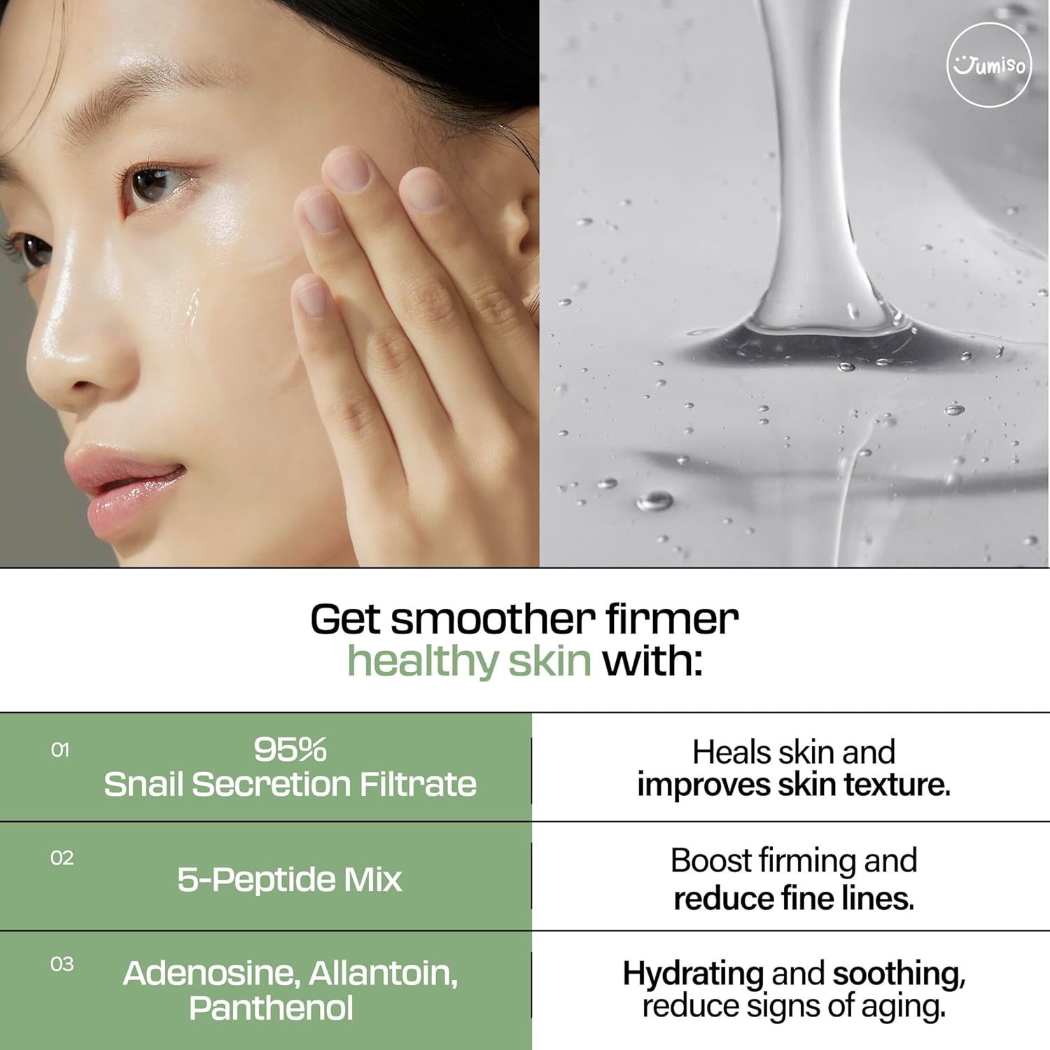Jumiso Snail Mucin 95 + Peptide Facial Essence 140ml