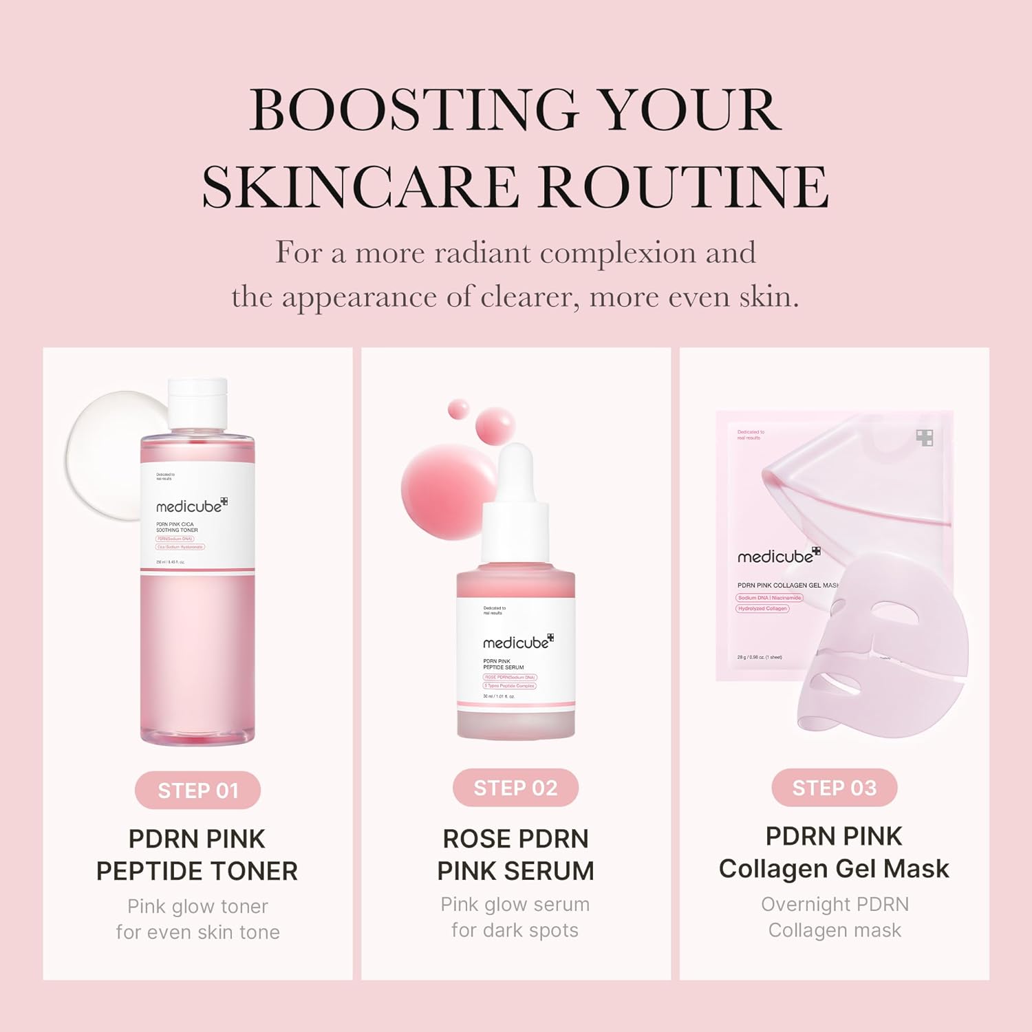 Medicube Salmon DNA PDRN Pink CICA Soothing Toner