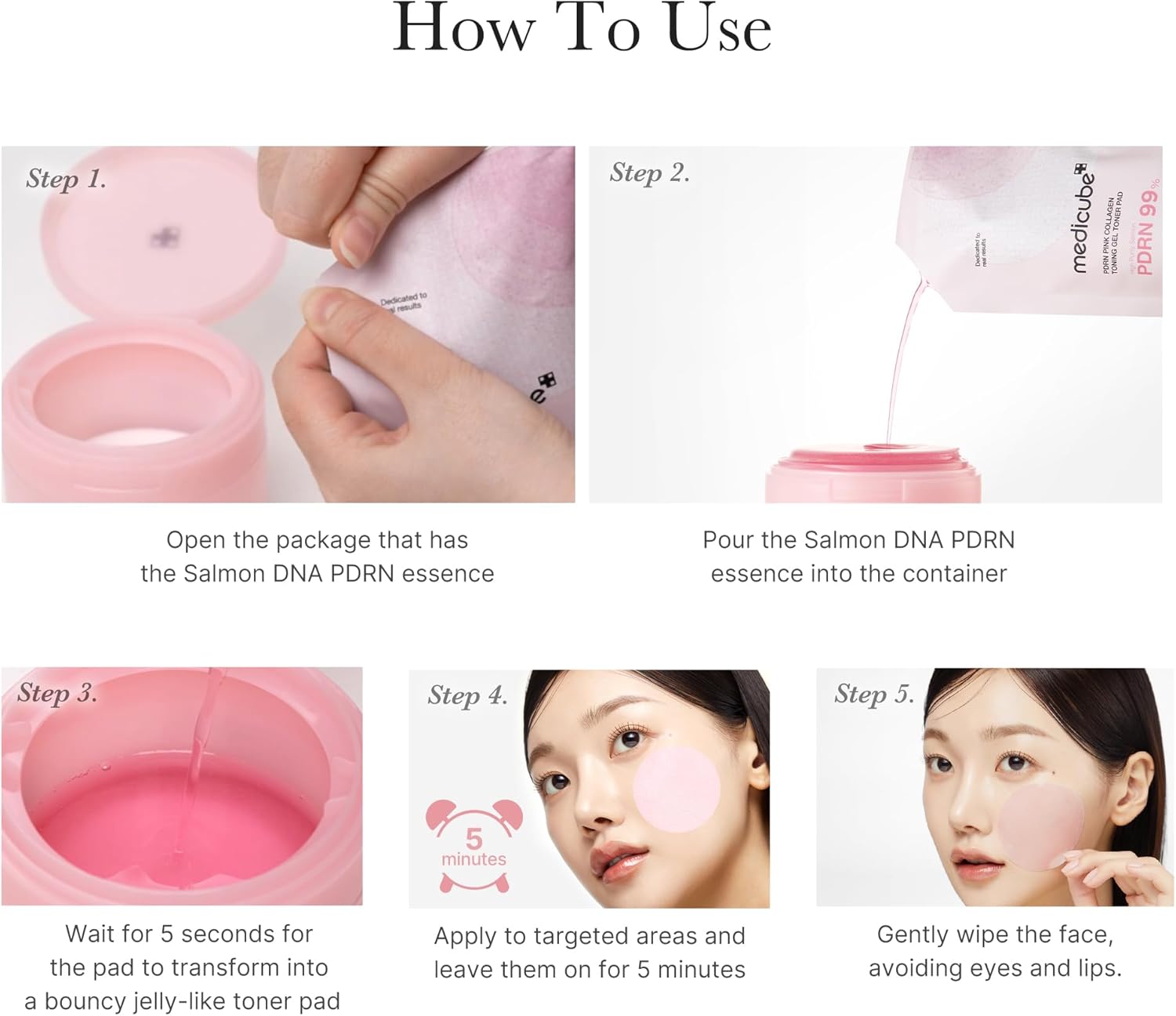 Medicube PDRN Pink Collagen Toning Gel Toner Pad (70 Pads)