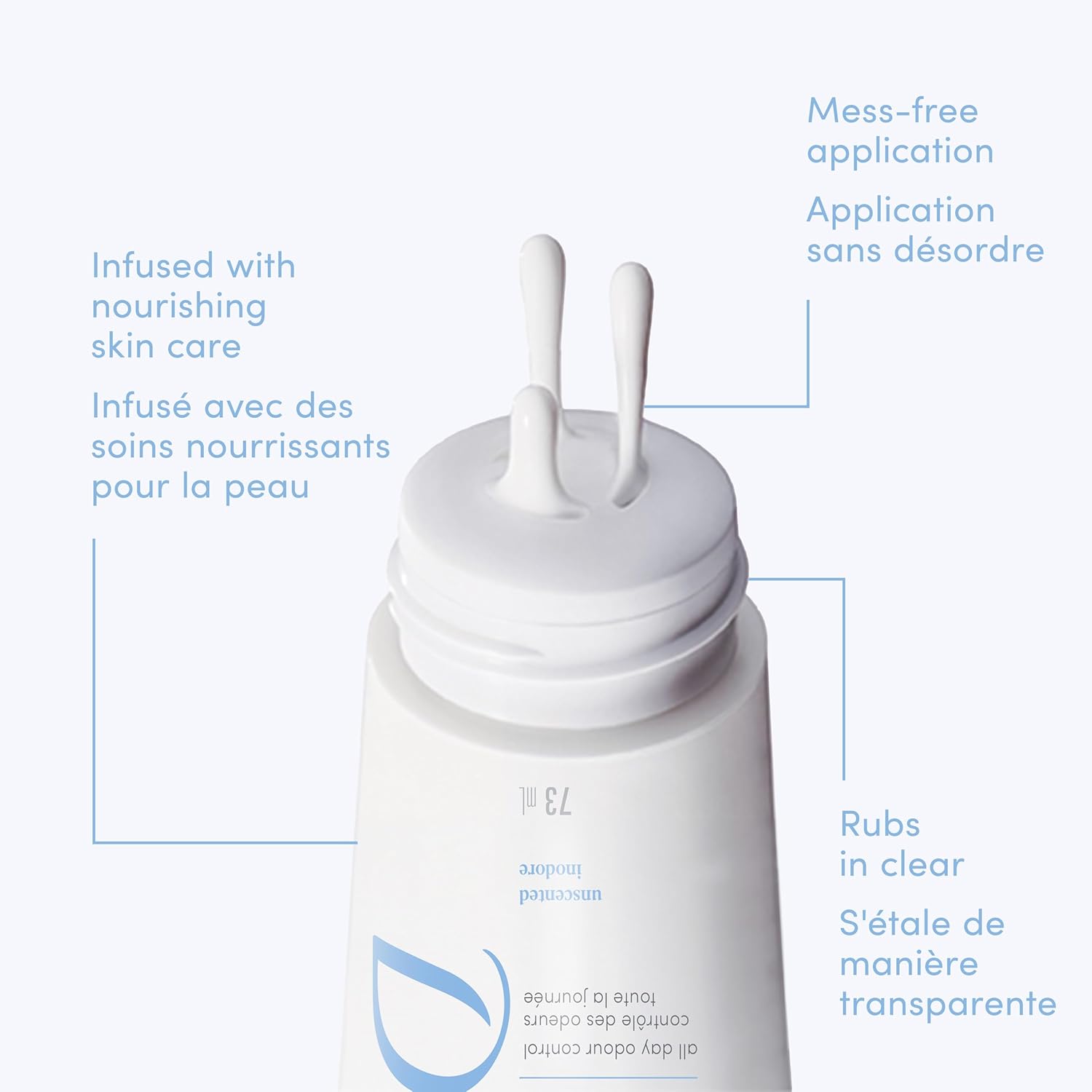 Dove Whole Body Deodorant pH Balancing Cream, Aluminum Free, All Day Odour Control, Unscented, 73 mL
