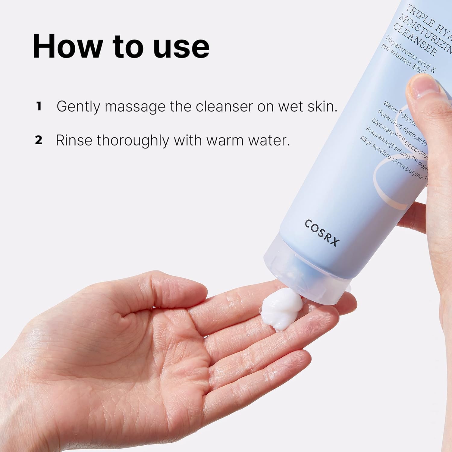 COSRX Hydrium Triple Hyaluronic Moisturizing Cleanser - 150ml