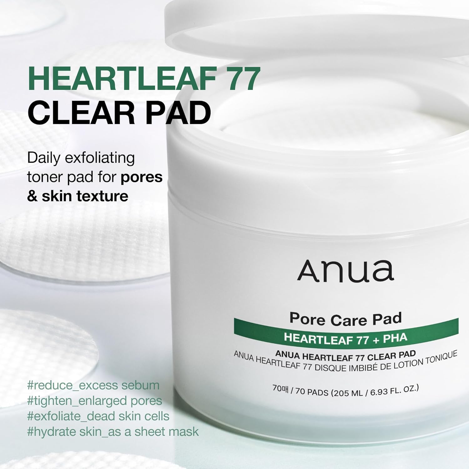 Anua Heartleaf 77% Toner Pad 70ea
