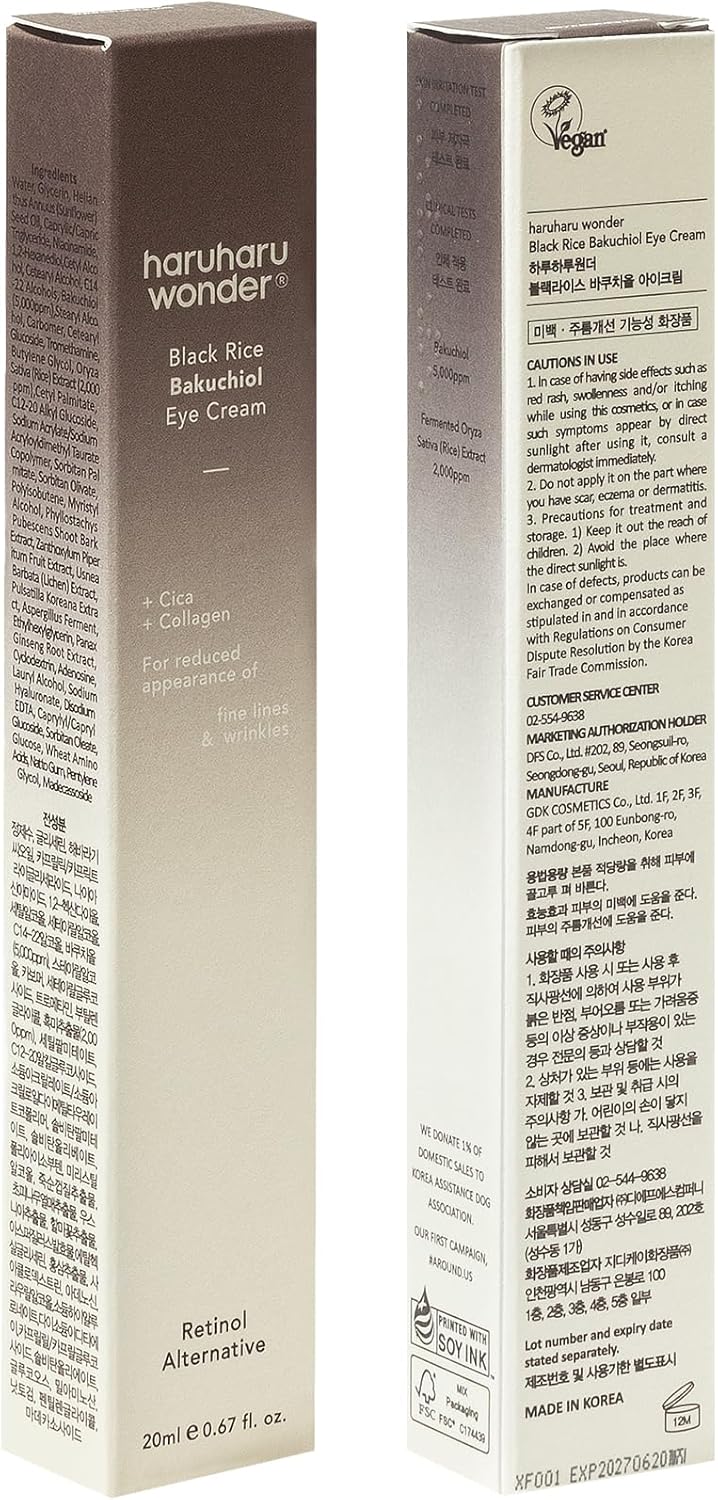 Haruharu Black Rice Bakuchiol Eye Cream 20ml