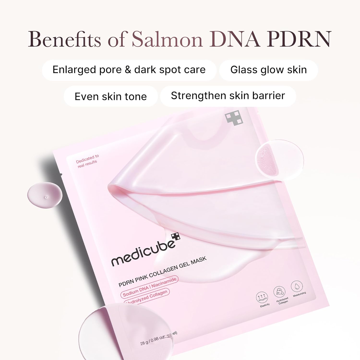 medicube Jelly Gel Mask with Salmon DNA PDRN Pink Collagen 28g x 4ea