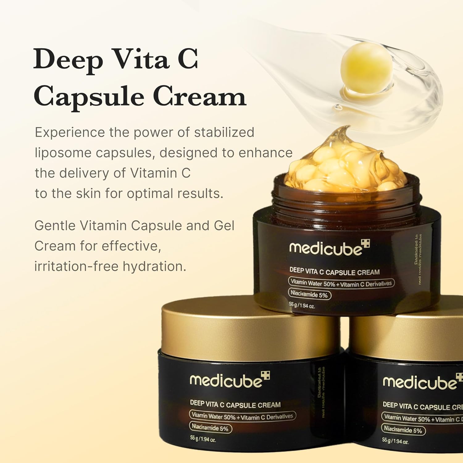 Medicube Deep Vitamin C Golden Capsule Moisturizer Cream 55g
