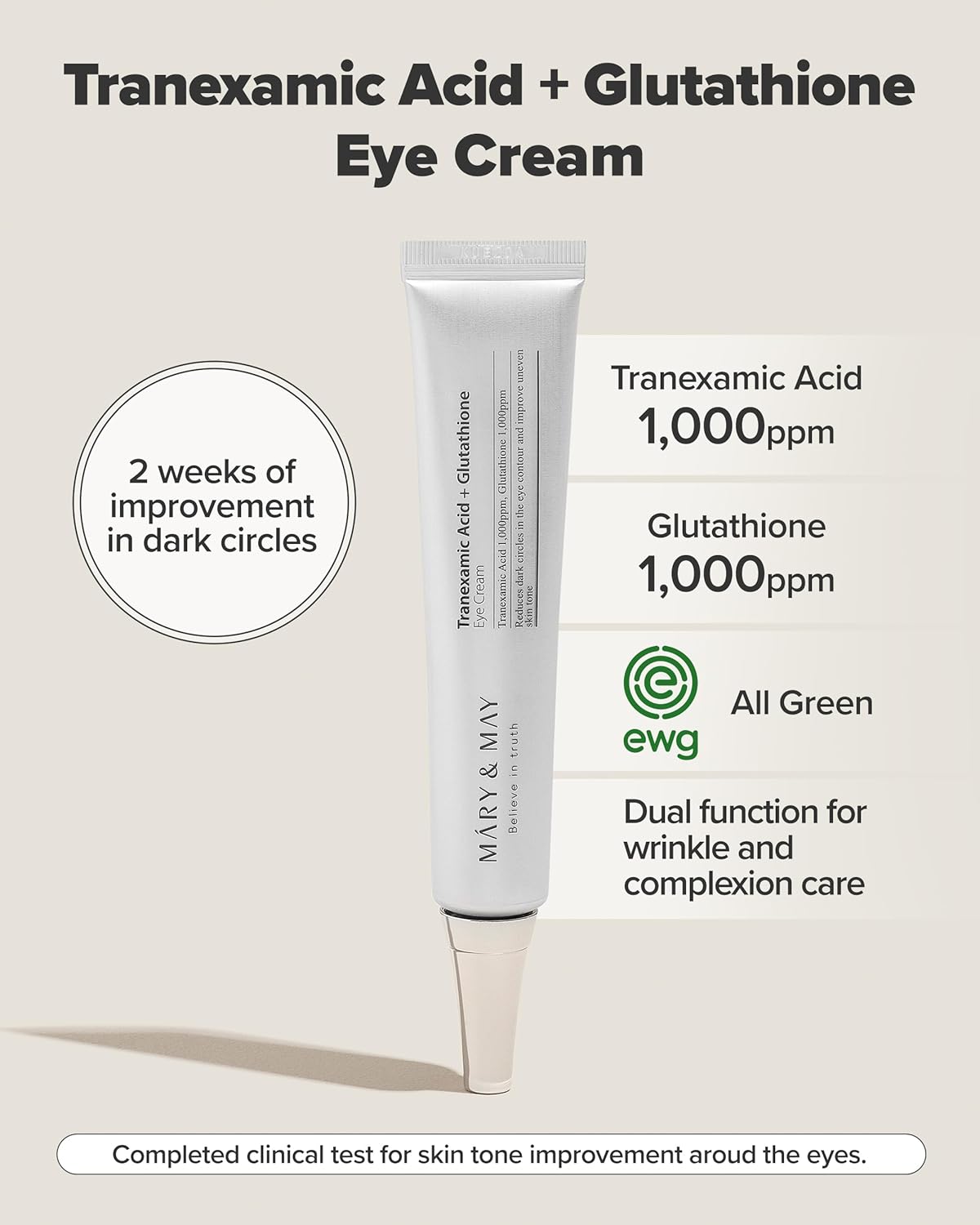Mary&May Tranexamic Acid + Glutathion Eye Cream 30ml