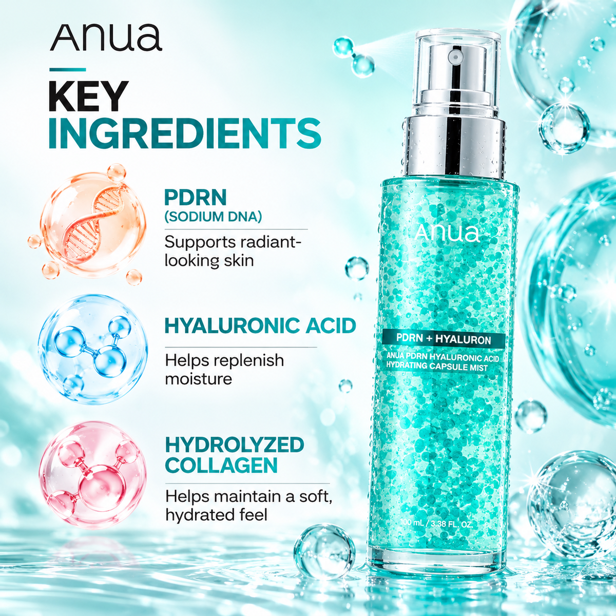 ANUA PDRN HYALURONIC ACID HYDRATING CAPSULE MIST 100ml