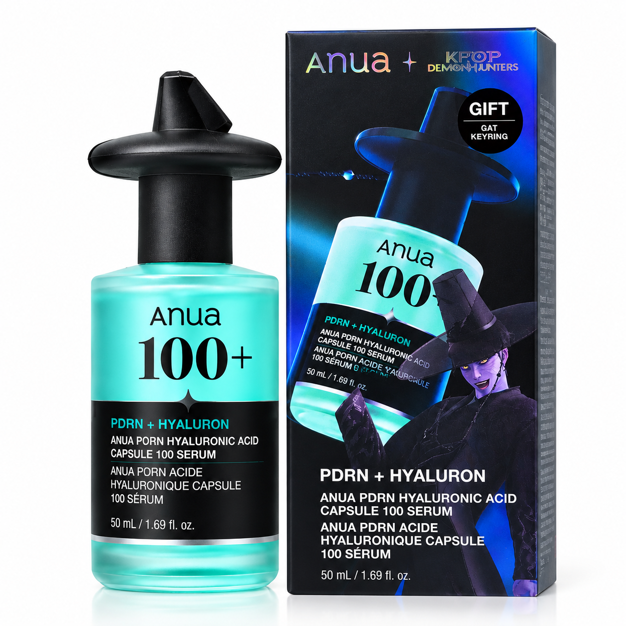 ANUA (KDH) PDRN Hyaluronic Acid Capsule 100 Serum 50ml + GAT Keyring