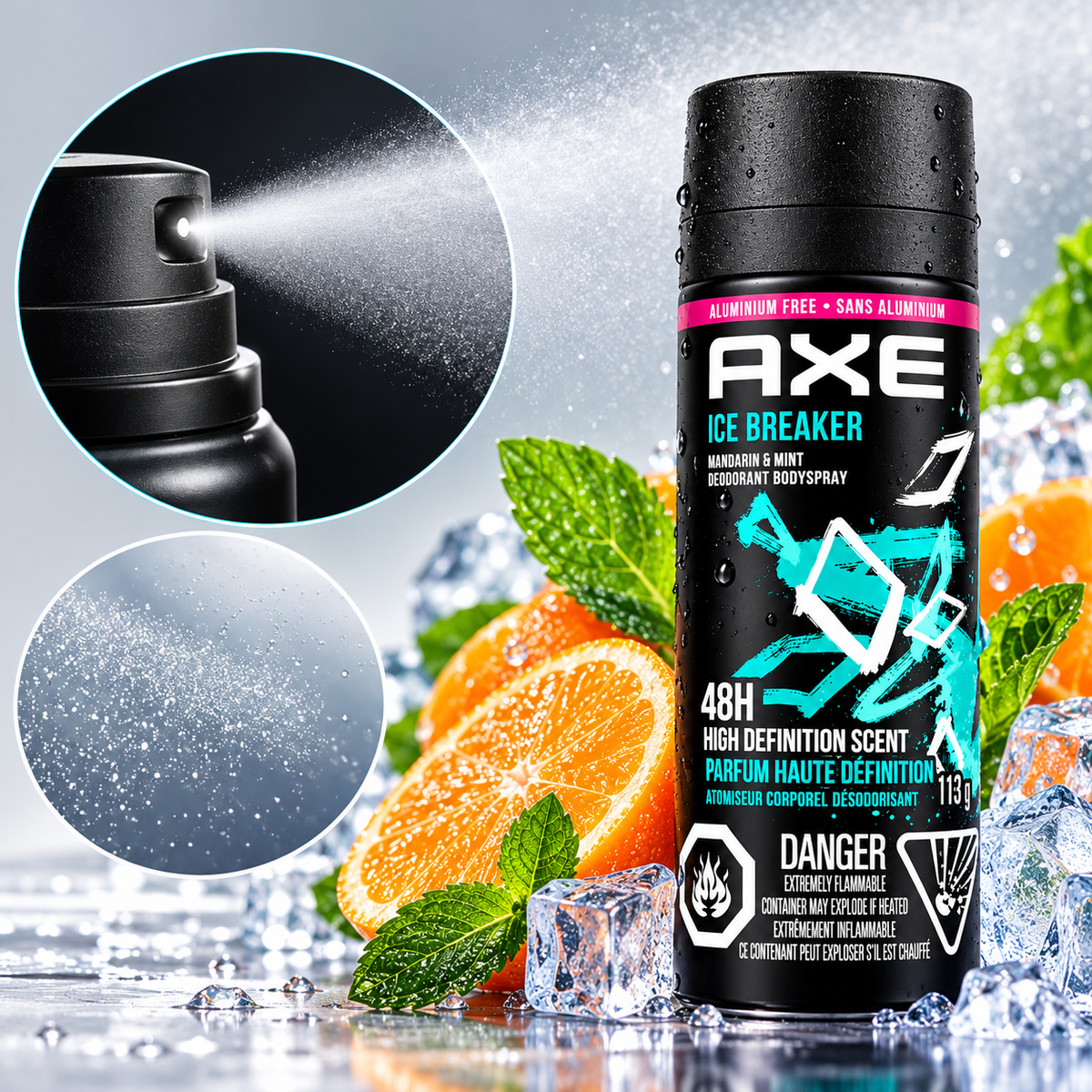 AXE Ice Breaker Mandarin & Mint Deodorant Body Spray 113 g