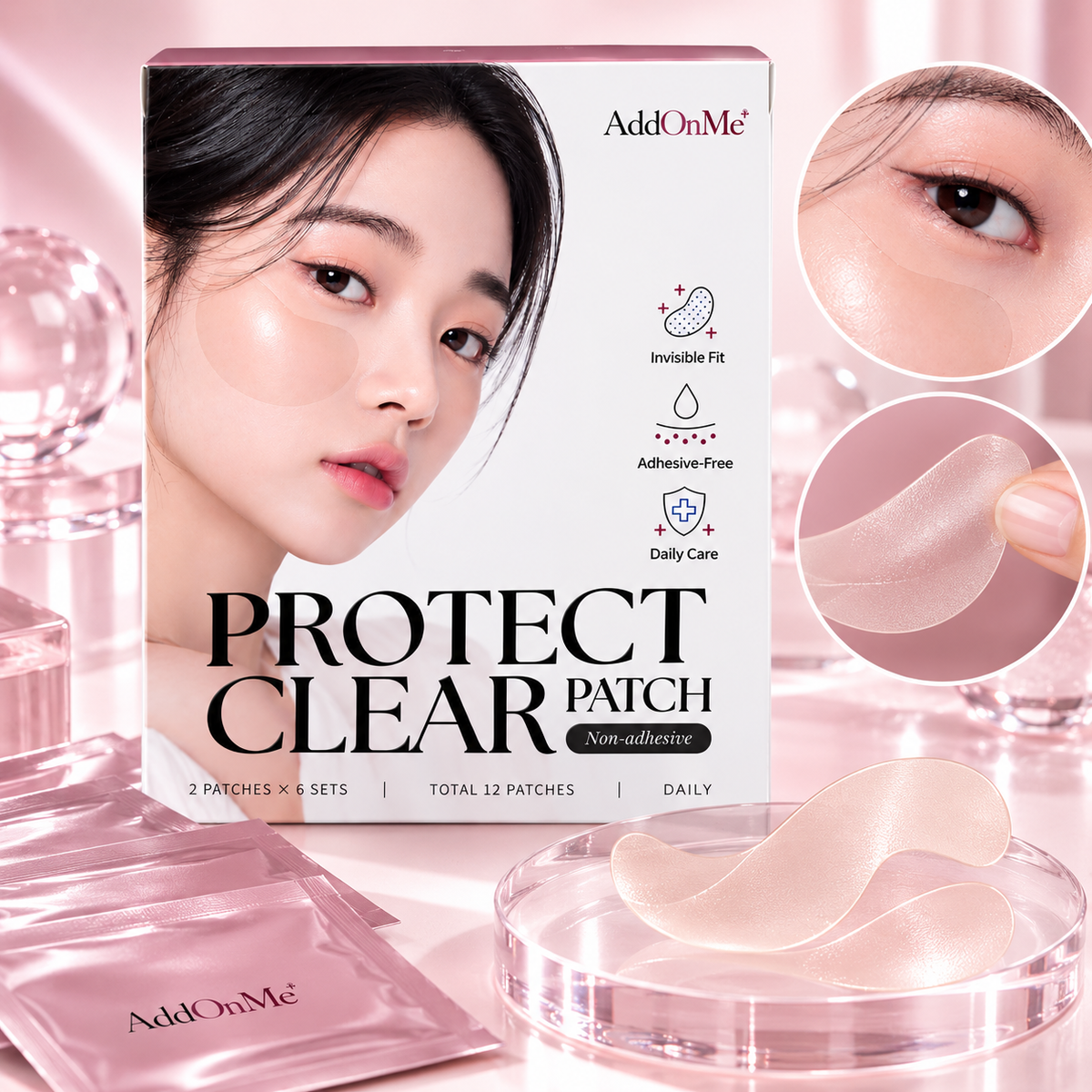 AddOnMe+ Protect Clear Patch 12Pcs