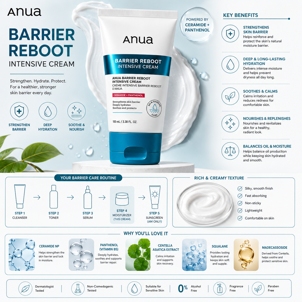 Anua Barrier Reboot Watery Gel Cream 100ml