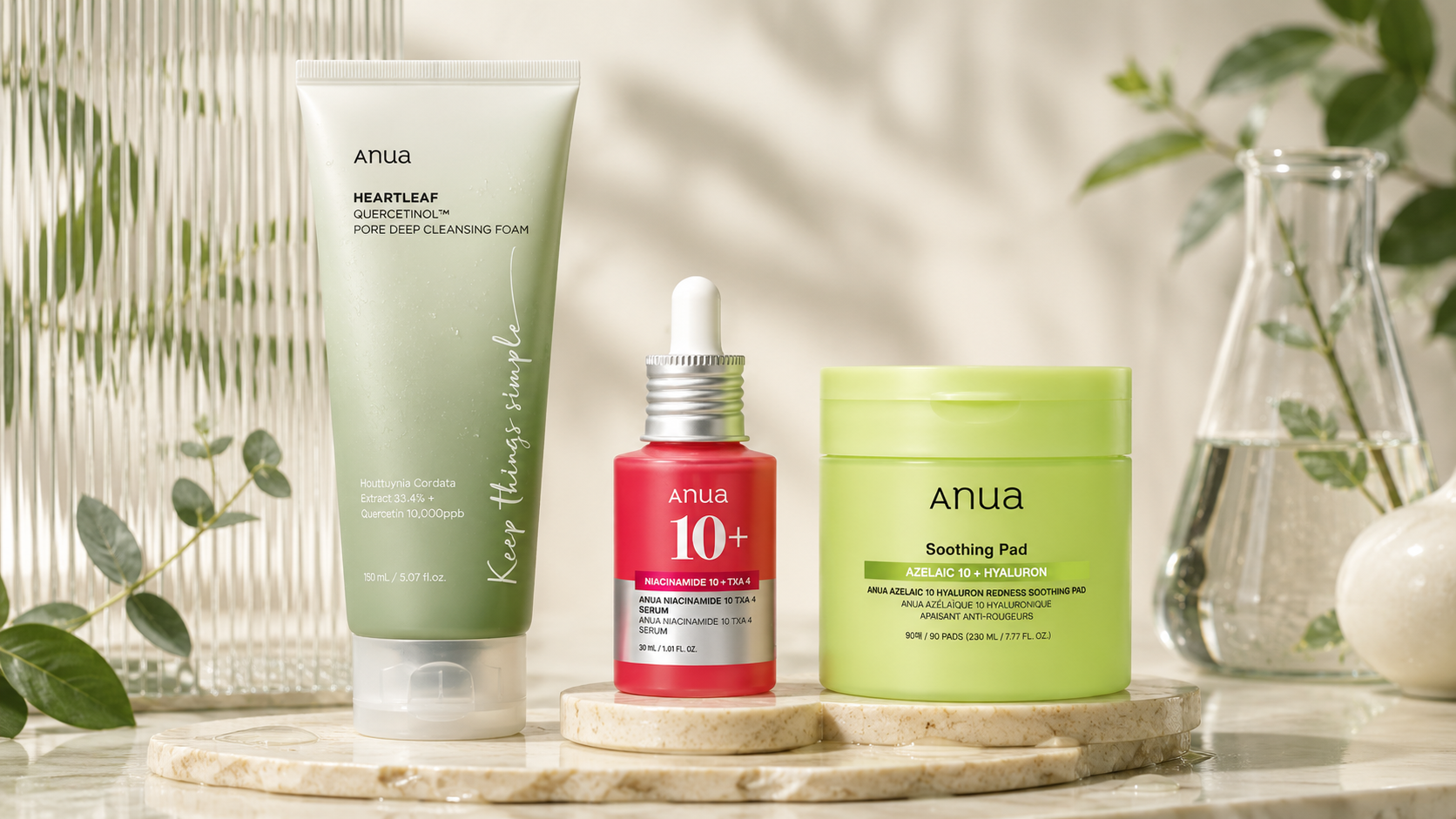 Anua Pore Care & Daily Glow Set – 3-Piece Korean Skincare Routine