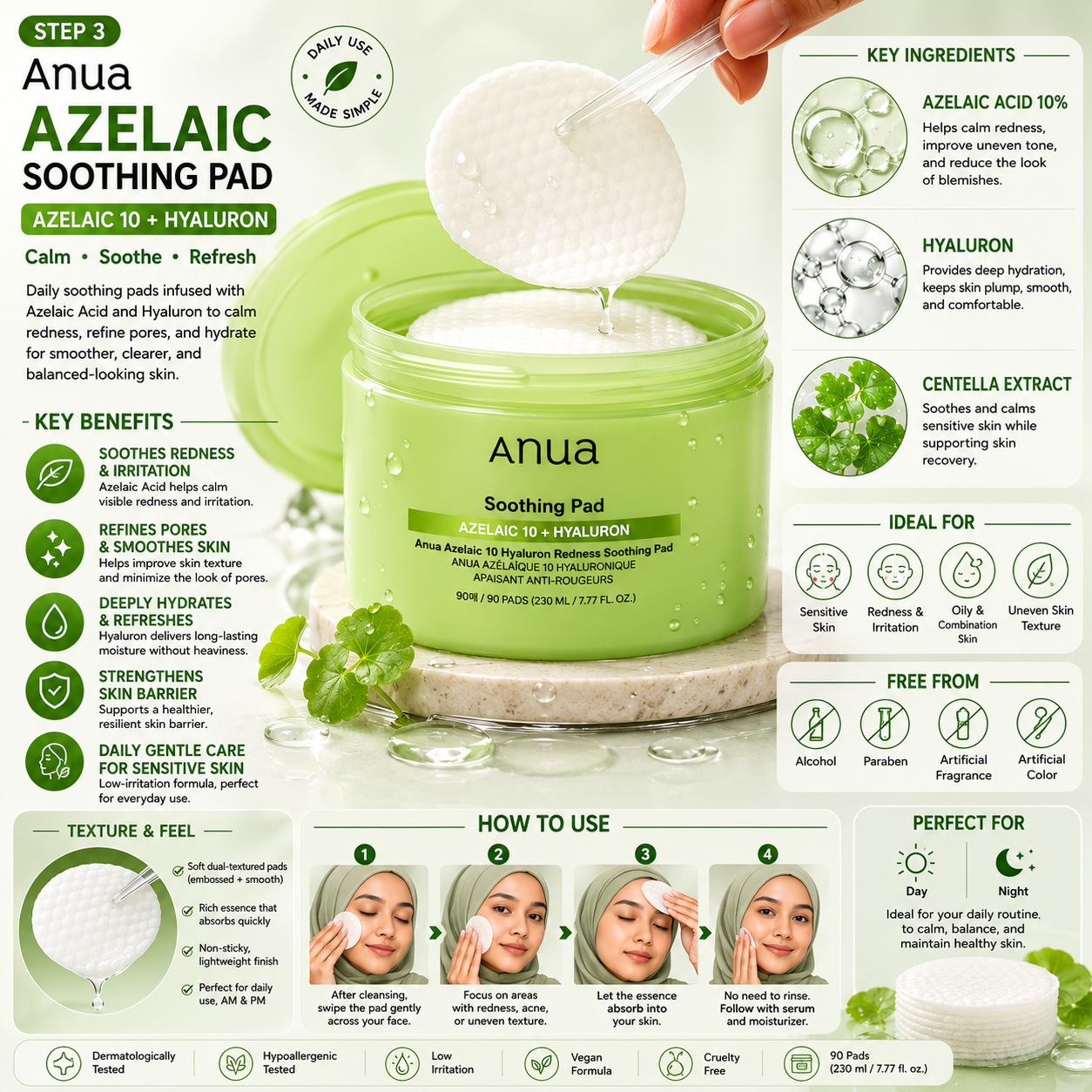 Anua Pore Care & Daily Glow Set – 3-Piece Korean Skincare Routine