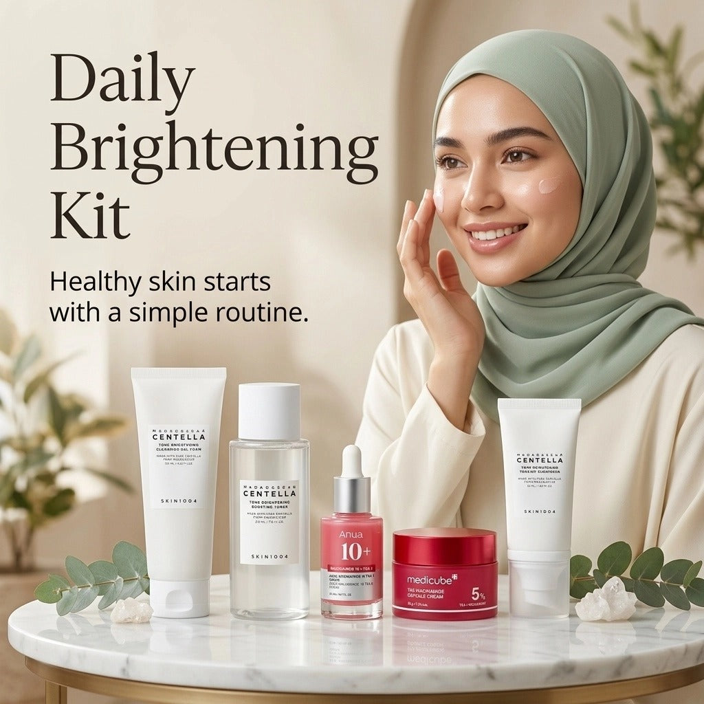Anua × Medicube × SKIN1004 - Daily Brightening Skincare Routine Kit (5-Piece Set)