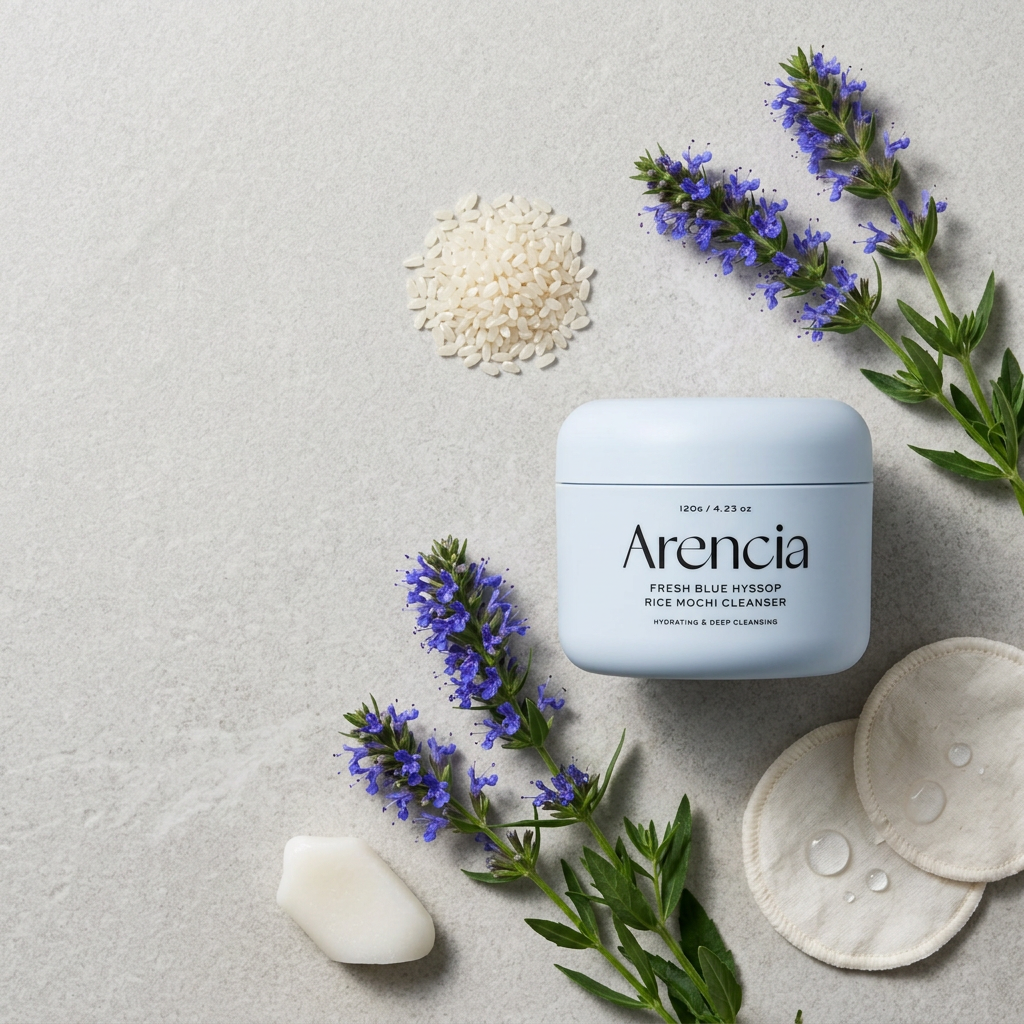 Arencia Fresh Blue Hyssop Rice Mochi Cleanser 120g