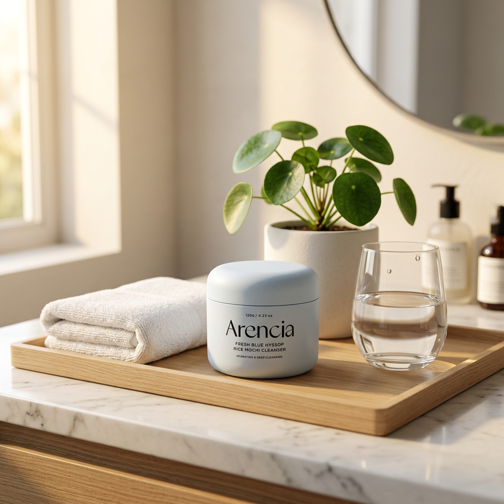 Arencia Fresh Blue Hyssop Rice Mochi Cleanser 120g