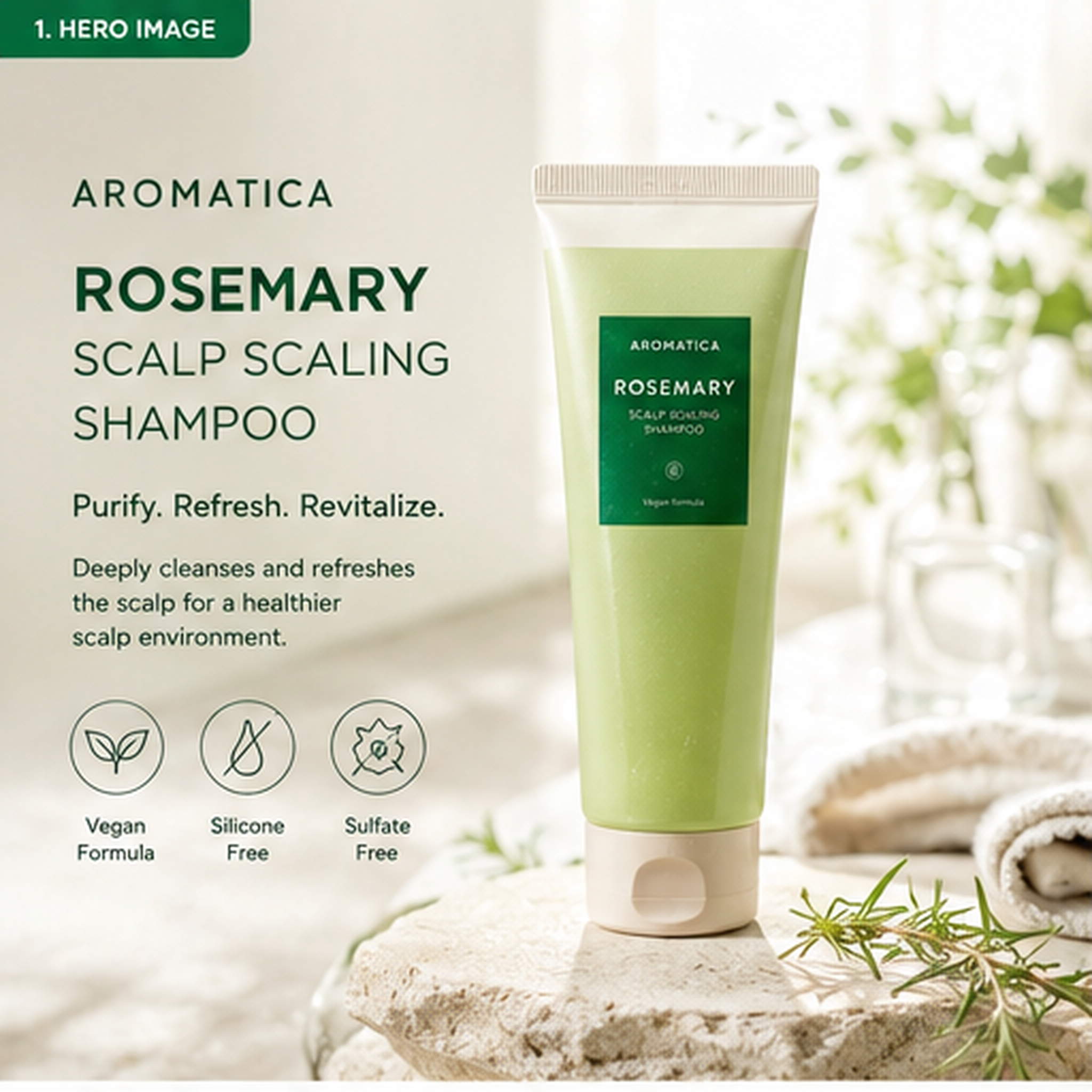 Aromatica Rosemary Shampoo 180ml