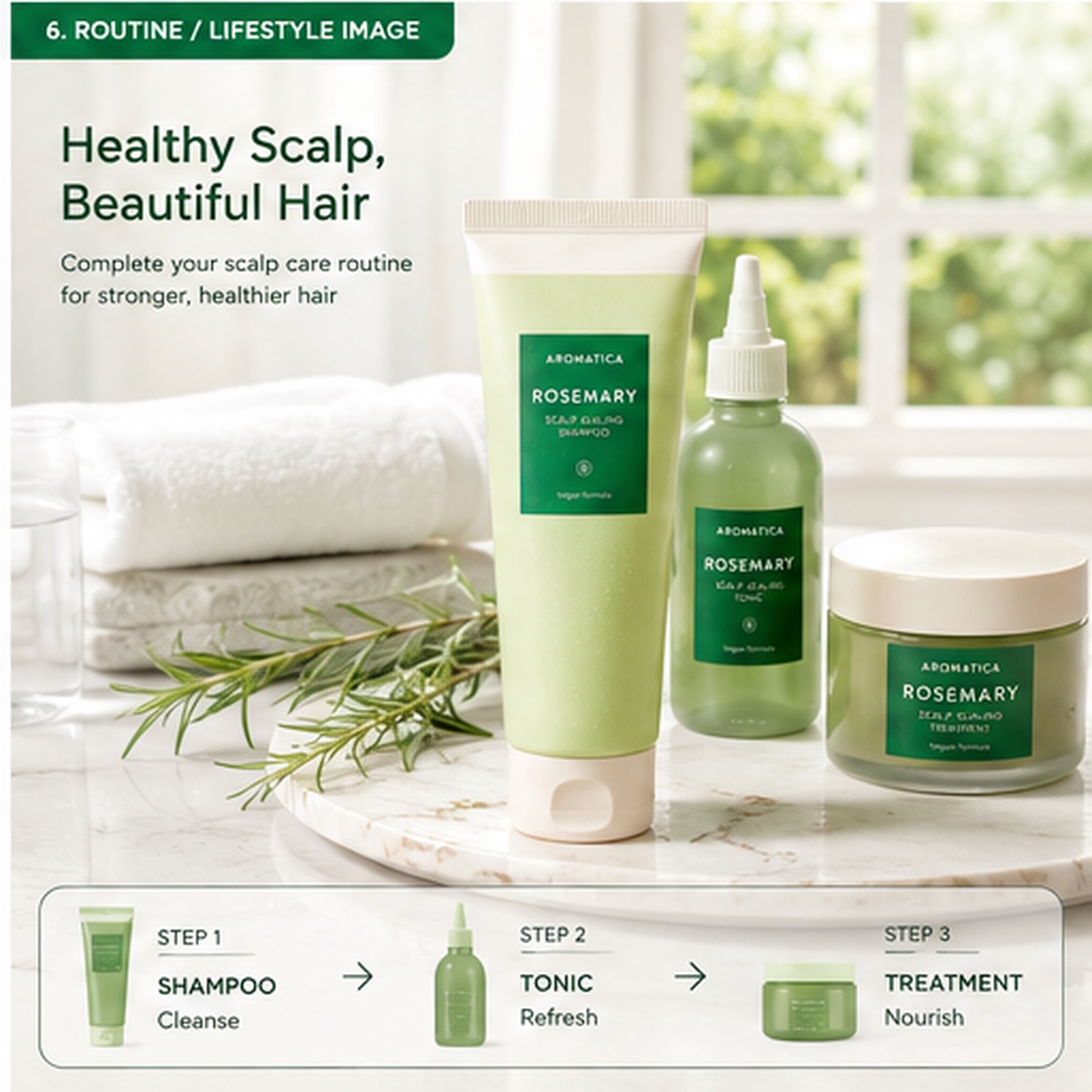 Aromatica Rosemary Shampoo 180ml