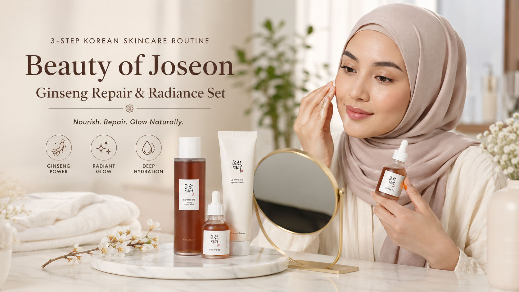 Beauty of Joseon Ginseng Repair & Radiance Set – 3-Piece Korean Skincare Routine