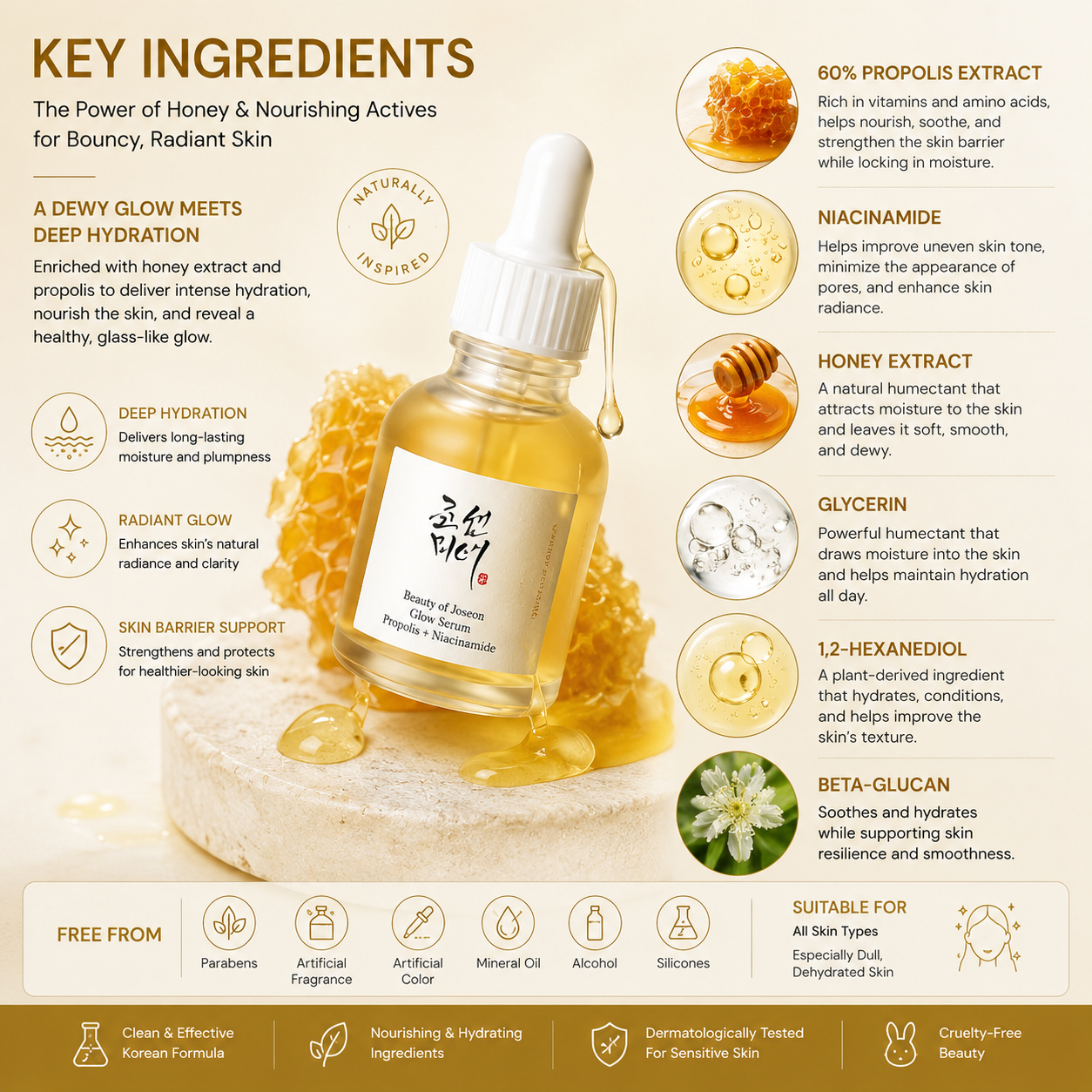 Beauty of Joseon Glow Serum: Propolis + Niacinamide 60ml