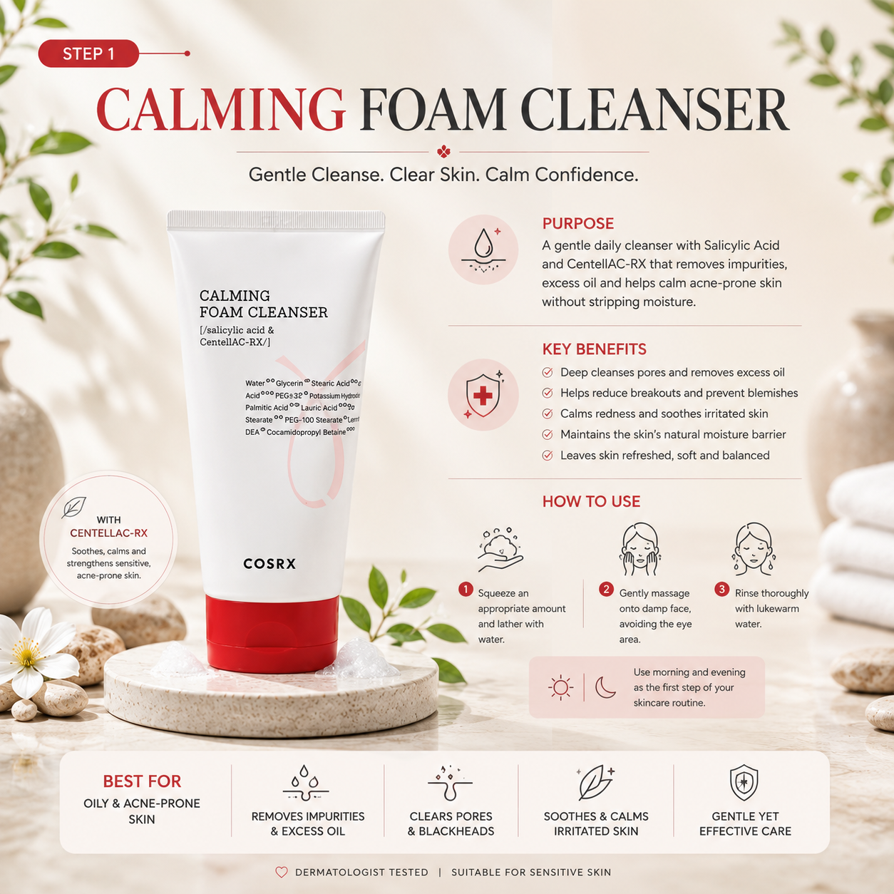 COSRX Acne & Pore Control Set – 3-Piece Korean Skincare Routine
