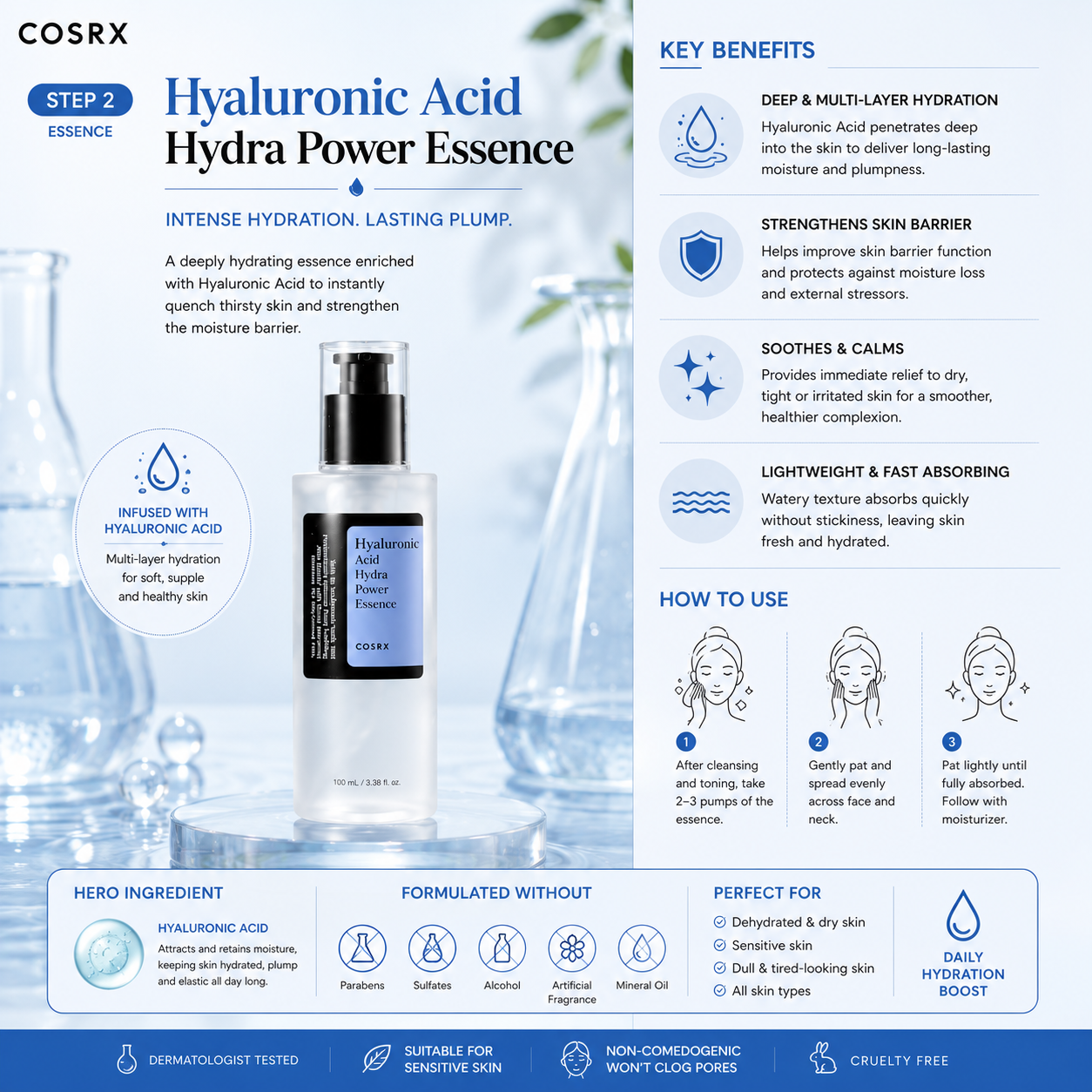 COSRX Hydration & Skin Barrier Set – 3-Piece Korean Skincare Routine