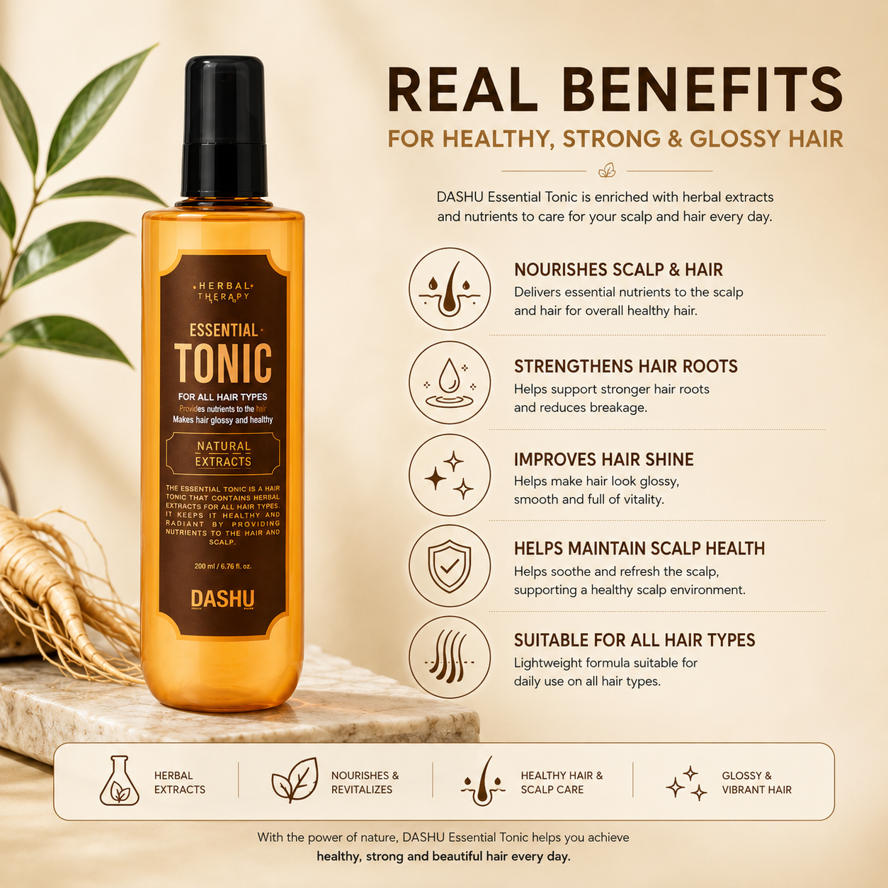 DASHU Classic Style Grooming Tonic 200ml