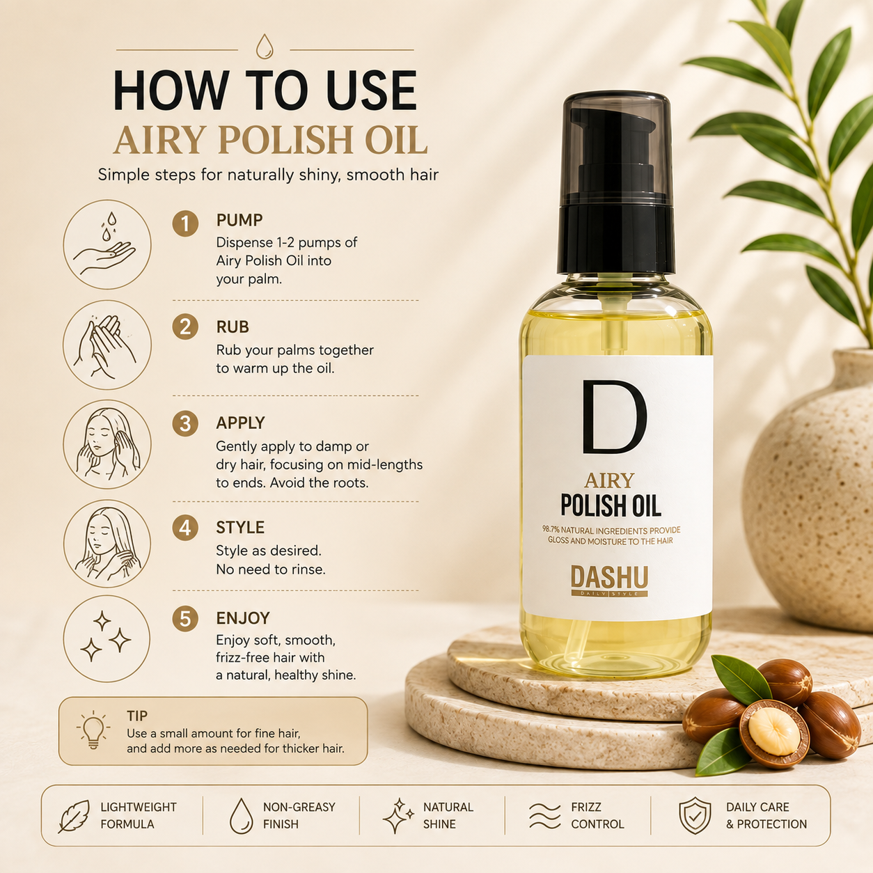 DASHU PRO Airy Polish Oil 100ml