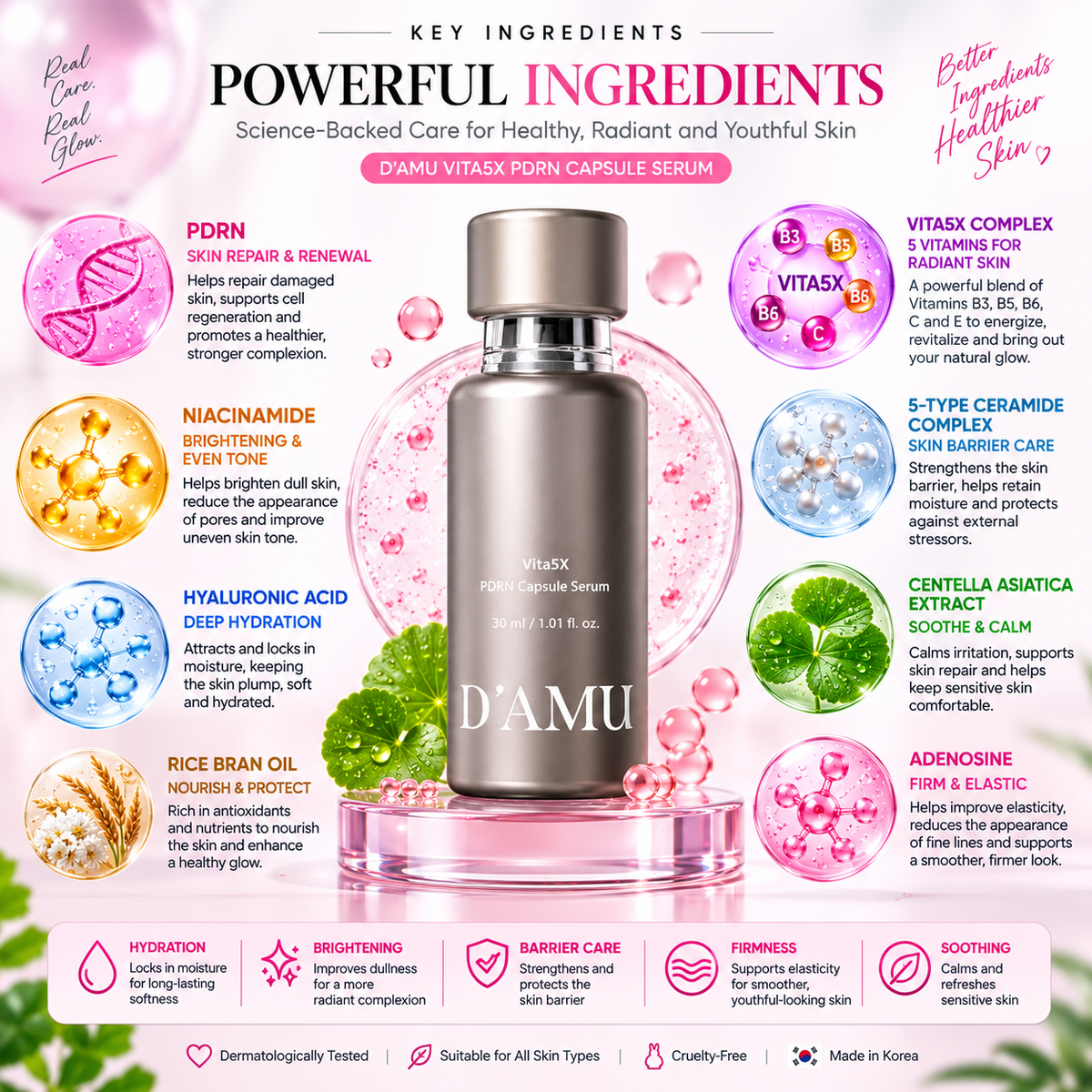 D'AMU VITA5X PDRN CAPSULE SERUM 30ML