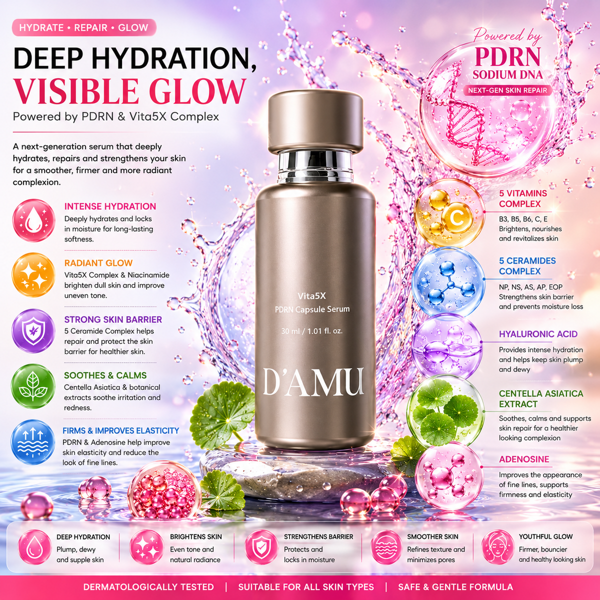D'AMU VITA5X PDRN CAPSULE SERUM 30ML