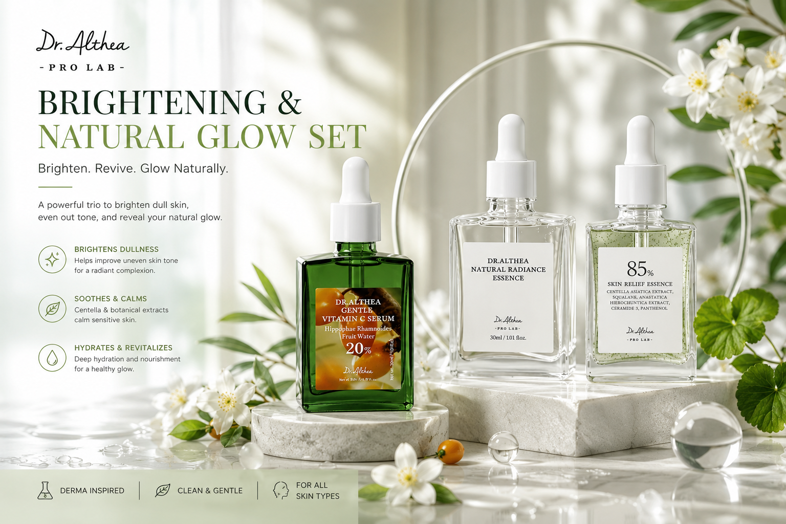 Dr. Althea Brightening & Natural Glow Set — 3-Piece