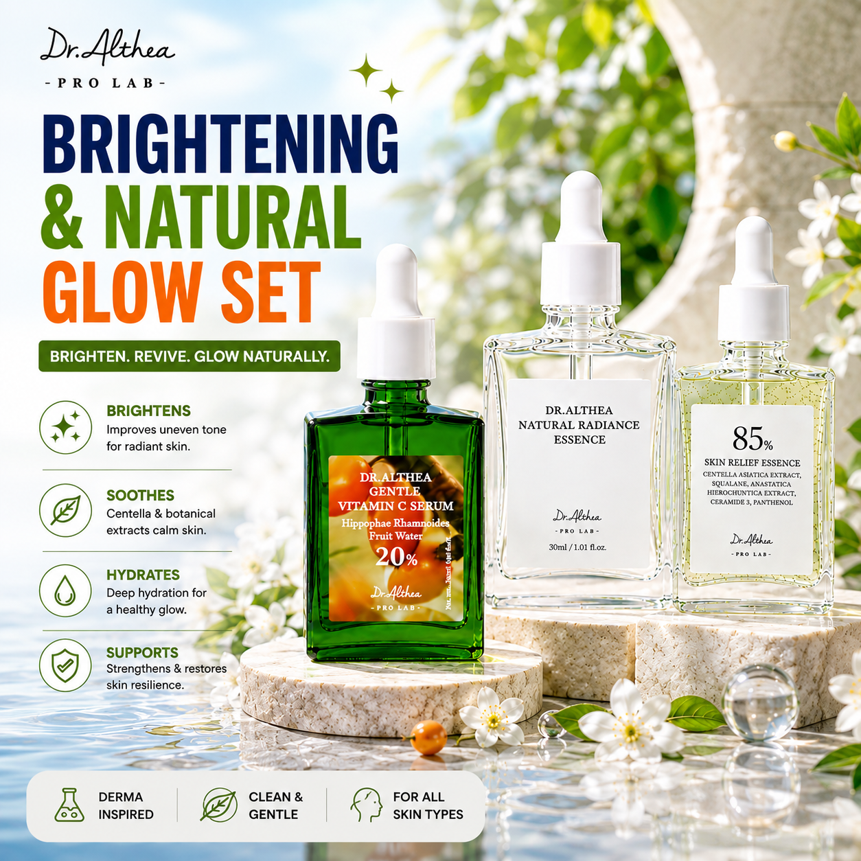 Dr. Althea Brightening & Natural Glow Set — 3-Piece